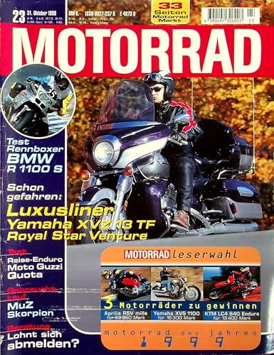 Echte, historische Zeitschrift von 1998 - Garantiert 27 Jahre alt - Personalisiertes Geschenk 27. Geburtstag Mann - Original aus dem Jahr 1998 - Die Geschenkidee für Männer - Motorrad 23/1998 Echte, historische Zeitschrift von 1998 - Garantiert 27 Jahre alt - Personalisiertes Geschenk 27. Geburtstag Mann - Original aus dem Jahr 1998 - Die Geschenkidee für Männer - Motorrad 23/1998 von DAS GEBURTSTAGSGESCHENK HISTORISCHE ZEITSCHRIFTEN