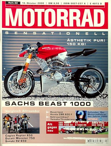 Echte, historische Zeitschrift von 2000 - Garantiert 25 Jahre alt - Personalisiertes Geschenk 25. Geburtstag Mann - Original aus dem Jahr 2000 - Die Geschenkidee für Männer - Motorrad 22/2000 Echte, historische Zeitschrift von 2000 - Garantiert 25 Jahre alt - Personalisiertes Geschenk 25. Geburtstag Mann - Original aus dem Jahr 2000 - Die Geschenkidee für Männer - Motorrad 22/2000 von DAS GEBURTSTAGSGESCHENK HISTORISCHE ZEITSCHRIFTEN