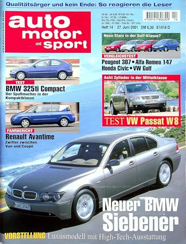 Echte, historische Zeitschrift von 2001 - Garantiert 24 Jahre alt - Personalisiertes Geschenk 24. Geburtstag Mann - Original aus dem Jahr 2001 - Die Geschenkidee für Männer - Auto Motor Sport 14/2001 Echte, historische Zeitschrift von 2001 - Garantiert 24 Jahre alt - Personalisiertes Geschenk 24. Geburtstag Mann - Original aus dem Jahr 2001 - Die Geschenkidee für Männer - Auto Motor Sport 14/2001 von DAS GEBURTSTAGSGESCHENK HISTORISCHE ZEITSCHRIFTEN
