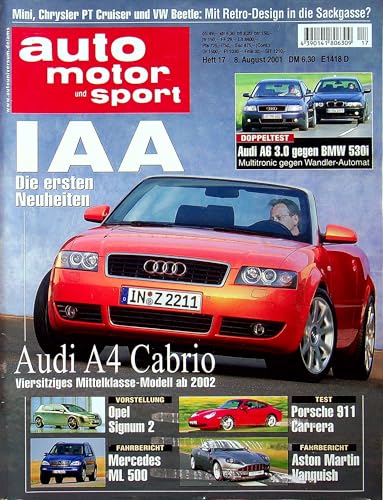 Echte, historische Zeitschrift von 2001 - Garantiert 24 Jahre alt - Personalisiertes Geschenk 24. Geburtstag Mann - Original aus dem Jahr 2001 - Die Geschenkidee für Männer - Auto Motor Sport 17/2001 Echte, historische Zeitschrift von 2001 - Garantiert 24 Jahre alt - Personalisiertes Geschenk 24. Geburtstag Mann - Original aus dem Jahr 2001 - Die Geschenkidee für Männer - Auto Motor Sport 17/2001 von DAS GEBURTSTAGSGESCHENK HISTORISCHE ZEITSCHRIFTEN