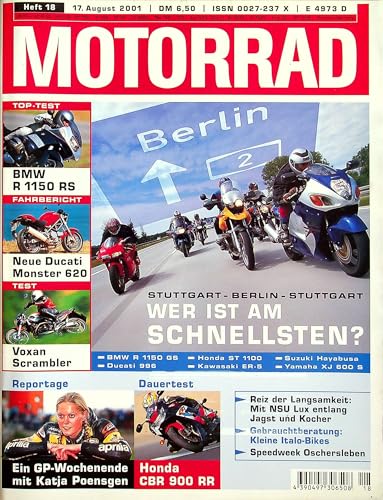Echte, historische Zeitschrift von 2001 - Garantiert 24 Jahre alt - Personalisiertes Geschenk 24. Geburtstag Mann - Original aus dem Jahr 2001 - Die Geschenkidee für Männer - Motorrad 18/2001 von DAS GEBURTSTAGSGESCHENK HISTORISCHE ZEITSCHRIFTEN