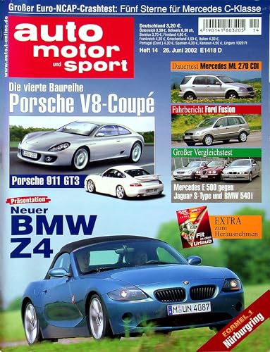 Echte, historische Zeitschrift von 2002 - Garantiert 23 Jahre alt - Personalisiertes Geschenk 23. Geburtstag Mann - Original aus dem Jahr 2002 - Die Geschenkidee für Männer - Auto Motor Sport 14/2002 Echte, historische Zeitschrift von 2002 - Garantiert 23 Jahre alt - Personalisiertes Geschenk 23. Geburtstag Mann - Original aus dem Jahr 2002 - Die Geschenkidee für Männer - Auto Motor Sport 14/2002 von DAS GEBURTSTAGSGESCHENK HISTORISCHE ZEITSCHRIFTEN