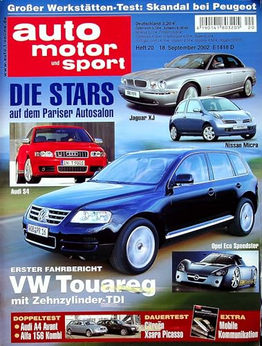 Echte, historische Zeitschrift von 2002 - Garantiert 23 Jahre alt - Personalisiertes Geschenk 23. Geburtstag Mann - Original aus dem Jahr 2002 - Die Geschenkidee für Männer - Auto Motor Sport 20/2002 Echte, historische Zeitschrift von 2002 - Garantiert 23 Jahre alt - Personalisiertes Geschenk 23. Geburtstag Mann - Original aus dem Jahr 2002 - Die Geschenkidee für Männer - Auto Motor Sport 20/2002 von DAS GEBURTSTAGSGESCHENK HISTORISCHE ZEITSCHRIFTEN