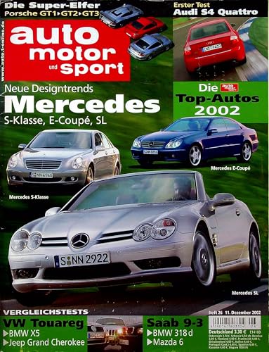 Echte, historische Zeitschrift von 2002 - Garantiert 23 Jahre alt - Personalisiertes Geschenk 23. Geburtstag Mann - Original aus dem Jahr 2002 - Die Geschenkidee für Männer - Auto Motor Sport 26/2002 Echte, historische Zeitschrift von 2002 - Garantiert 23 Jahre alt - Personalisiertes Geschenk 23. Geburtstag Mann - Original aus dem Jahr 2002 - Die Geschenkidee für Männer - Auto Motor Sport 26/2002 von DAS GEBURTSTAGSGESCHENK HISTORISCHE ZEITSCHRIFTEN