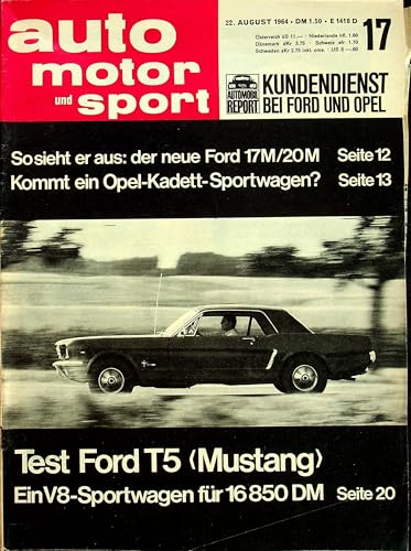 Echte, historische Zeitschrift von Anfang August 1964 - AMS 17/1964 - Personalisiertes Geschenk zum 61. Geburtstag für Männer - Original aus dem Jahr 1964 - Die Geschenkidee für Frau und Mann von DAS GEBURTSTAGSGESCHENK HISTORISCHE ZEITSCHRIFTEN