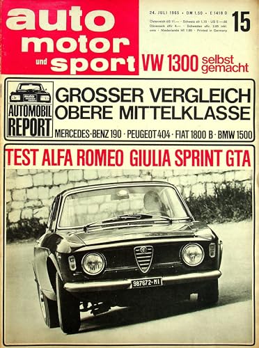 Echte, historische Zeitschrift von Anfang Juli 1965 - AMS 15/1965 - Personalisiertes Geschenk zum 60. Geburtstag für Männer - Original aus dem Jahr 1965 - Die Geschenkidee für Frau und Mann von DAS GEBURTSTAGSGESCHENK HISTORISCHE ZEITSCHRIFTEN