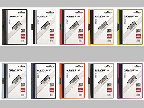 10er Set DURACLIP® 30 von Durable in 10 Farben von DAS Produkt