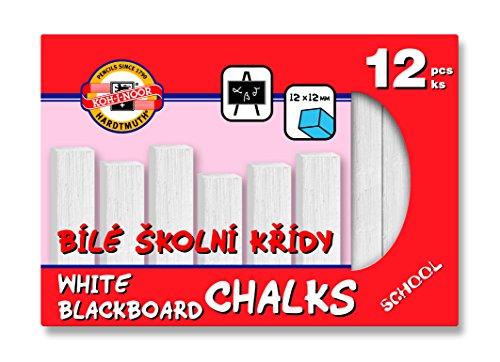 KOH-I-NOOR Schulkreide weiß 12er Pack - eckig 12 mm x 12 mm von DAS Produkt
