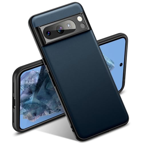 DASFOND Hülle für Google Pixel 8 Pro Case, Ultra Dünne rutschfeste TPU Handyhülle mit Kameraschutz, verbesserte Griffigkeit Militärische Stoßfeste Cover für Google Pixel 8 Pro 6,7 Zoll, Blau von DASFOND