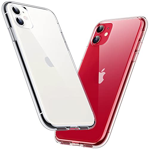 DASFOND Hülle für iPhone 11, Crystal Clear Nie Vergilbung Cover Transparent stoßfest Ultra dünn Handyhülle, Anti-Scratch Klar Rückseite Handyhülle Flexibel Hard Case, Durchsichtig von DASFOND