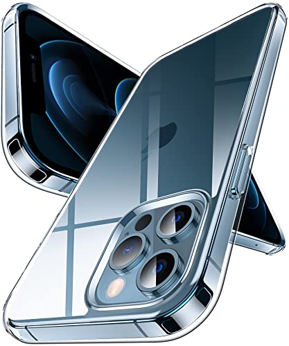 DASFOND Hülle für iPhone 12/12 Pro, Crystal Clear Nie Vergilbung Cover Transparent stoßfest Ultra dünn Handyhülle, Anti-Scratch Klar Rückseite Handyhülle Flexibel Hard Case, Durchsichtig von DASFOND