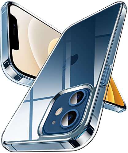 DASFOND Hülle für iPhone 12 Mini, Crystal Clear Nie Vergilbung Cover Transparent stoßfest Ultra dünn Handyhülle Anti-Scratch Klar Rückseite Handyhülle Flexibel Hard Case, Durchsichtig von DASFOND