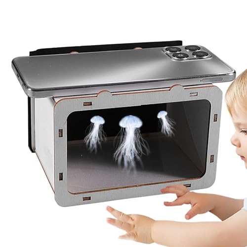 DASHIELL Holografischer -Projektor, holografisches Display, Tragbarer holografischer Telefonprojektor, Smartphone-Hologramm-Projektor, Heimkino, Handy-Hologramm-Halterung für Werbeanzeige von DASHIELL