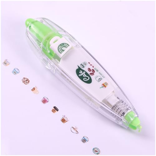 68 PCS DIY Cute Animals Press Type Decorative Pen,Süßer Klebebandstift, DIY Lace Decoration Tape Pen, Handwerk Tagebuch Scrapbooking Klassenbelohnungen (13,12pcs) von DATOUJL