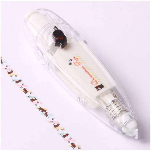 68 PCS DIY Cute Animals Press Type Decorative Pen,Süßer Klebebandstift, DIY Lace Decoration Tape Pen, Handwerk Tagebuch Scrapbooking Klassenbelohnungen (14,14pcs) von DATOUJL