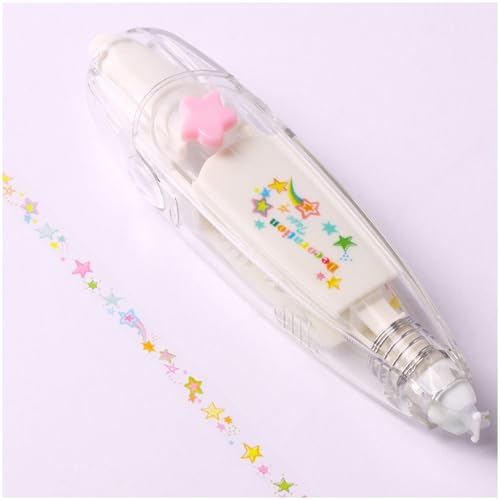 68 PCS DIY Cute Animals Press Type Decorative Pen,Süßer Klebebandstift, DIY Lace Decoration Tape Pen, Handwerk Tagebuch Scrapbooking Klassenbelohnungen (15,12pcs) von DATOUJL