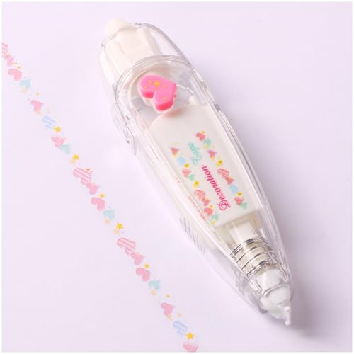 68 PCS DIY Cute Animals Press Type Decorative Pen,Süßer Klebebandstift, DIY Lace Decoration Tape Pen, Handwerk Tagebuch Scrapbooking Klassenbelohnungen (18,12pcs) von DATOUJL