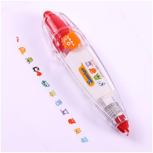 68 PCS DIY Cute Animals Press Type Decorative Pen,Süßer Klebebandstift, DIY Lace Decoration Tape Pen, Handwerk Tagebuch Scrapbooking Klassenbelohnungen (19,12pcs) von DATOUJL