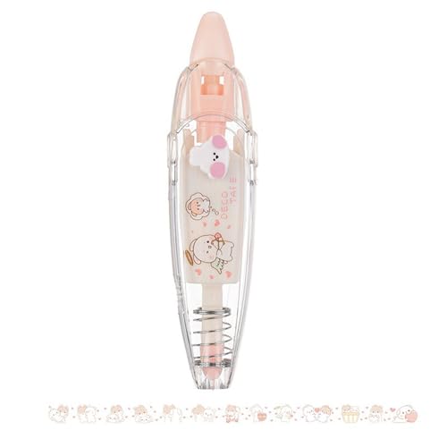 68 PCS DIY Cute Animals Press Type Decorative Pen,Süßer Klebebandstift, DIY Lace Decoration Tape Pen, Handwerk Tagebuch Scrapbooking Klassenbelohnungen (2,12pcs) von DATOUJL