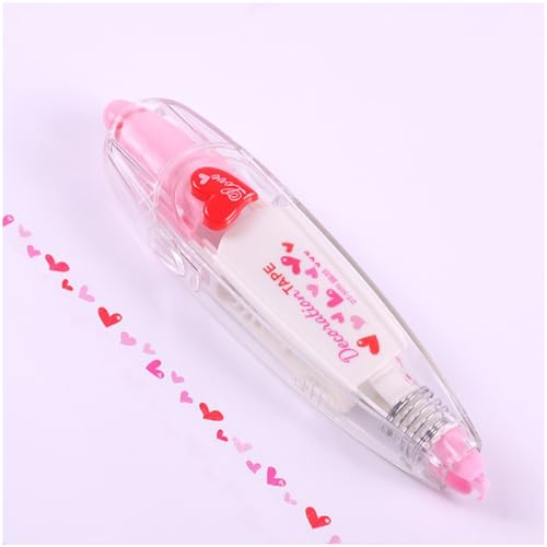 68 PCS DIY Cute Animals Press Type Decorative Pen,Süßer Klebebandstift, DIY Lace Decoration Tape Pen, Handwerk Tagebuch Scrapbooking Klassenbelohnungen (21,12pcs) von DATOUJL
