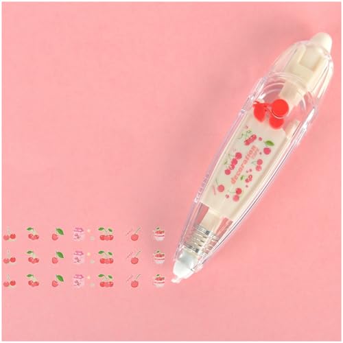 68 PCS DIY Cute Animals Press Type Decorative Pen,Süßer Klebebandstift, DIY Lace Decoration Tape Pen, Handwerk Tagebuch Scrapbooking Klassenbelohnungen (24,12pcs) von DATOUJL