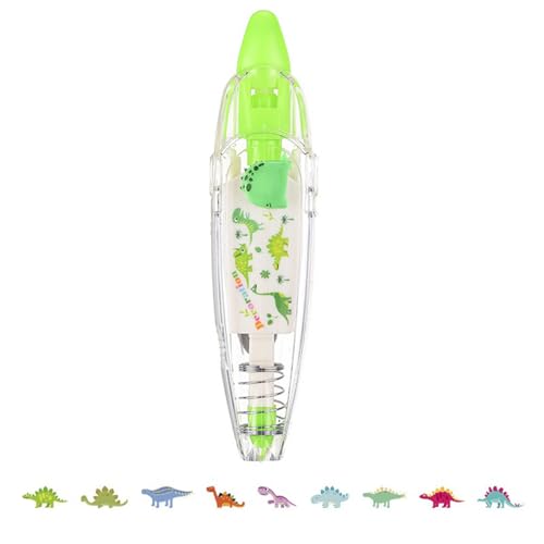68 PCS DIY Cute Animals Press Type Decorative Pen,Süßer Klebebandstift, DIY Lace Decoration Tape Pen, Handwerk Tagebuch Scrapbooking Klassenbelohnungen (4,12pcs) von DATOUJL