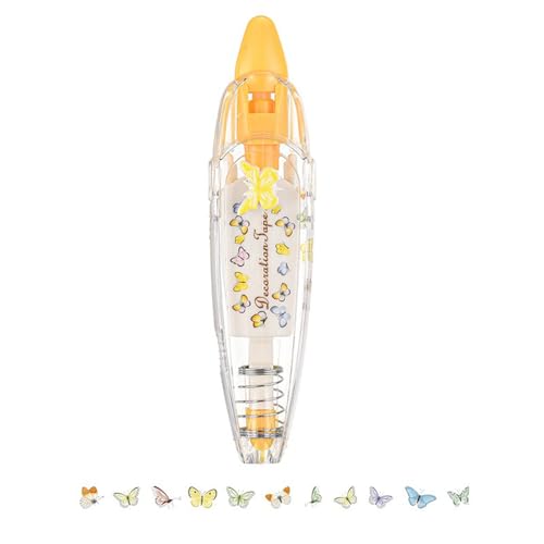 68 PCS DIY Cute Animals Press Type Decorative Pen,Süßer Klebebandstift, DIY Lace Decoration Tape Pen, Handwerk Tagebuch Scrapbooking Klassenbelohnungen (6,12pcs) von DATOUJL