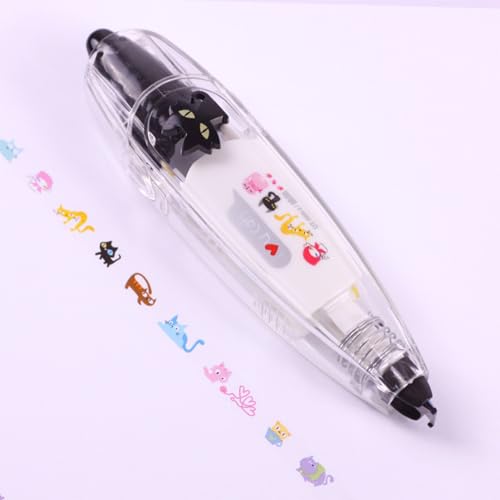 68 PCS DIY Cute Animals Press Type Decorative Pen,Süßer Klebebandstift, DIY Lace Decoration Tape Pen, Handwerk Tagebuch Scrapbooking Klassenbelohnungen (8,12pcs) von DATOUJL