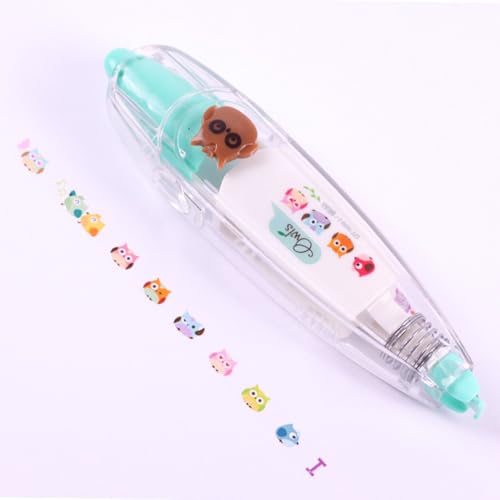 68 PCS DIY Cute Animals Press Type Decorative Pen,Süßer Klebebandstift, DIY Lace Decoration Tape Pen, Handwerk Tagebuch Scrapbooking Klassenbelohnungen (9,12pcs) von DATOUJL
