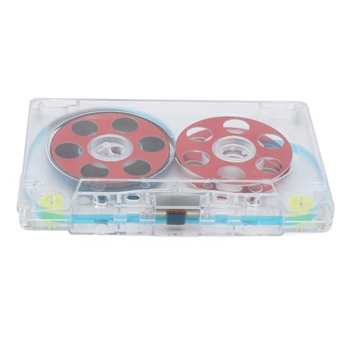 DIY Reel To Reel Kassettenband, ABS-Aluminiumlegierung, Transparente Mehrzweck-Musikkassetten Zum Aufnehmen von Musik (Rot) von DAUERHAFT