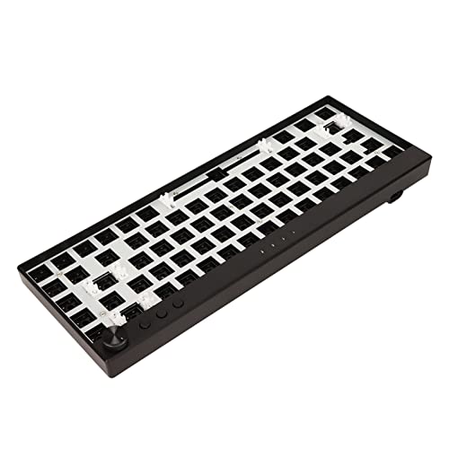 DAUZ Benutzerdefinierte Mechanische Tastatur, RGB-Hintergrundbeleuchtung, Hohe Härte, 68 Tasten, Mechanische DIY-Tastatur für Heimwerker (Schwarz) von DAUZ