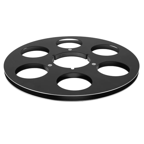 Tonband-Leerspule, Universeller 10,5-Zoll-Ersatz für Leere Bandspulen, 6 Löcher, Hohe Festigkeit, Langlebig für Reel-to-Reel-Kassettenspieler (Schwarz) von DAUZ
