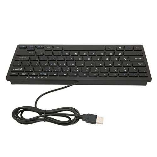 Tragbare Tastatur, Scherentasten, Minimalistisches Design, 78 Tasten, Tastatur für zu Hause (Schwarz) von DAUZ