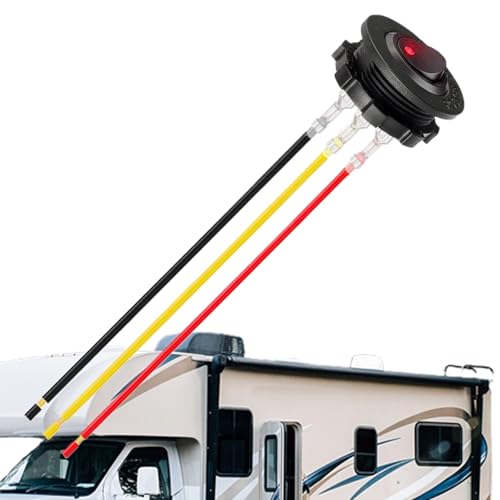 DAWCBVJQ 12V Taster | 3-Poliger RV-Taster,12V Rote LED-Beleuchtung Mit Vorverdrahtetem Kabel Für LKW-Pumpe Wohnmobilheizung Boot Auto 28 mm Bohrloch DAWCBVJQ 12V Taster | 3-Poliger RV-Taster,12V Rote LED-Beleuchtung Mit Vorverdrahtetem Kabel Für LKW-Pumpe Wohnmobilheizung Boot Auto 28 mm Bohrloch von DAWCBVJQ
