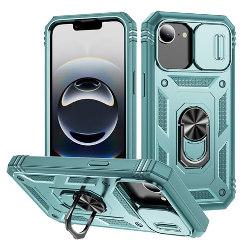 DAWEIXEAU Schutzhülle für iPhone 16e, 15,5 cm (6,1 Zoll), stoßfest, stoßfest, stoßfest, mit Schiebeobjektiv, Grün von DAWEIXEAU