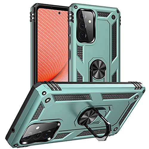 DAWEIXEAU für Galaxy A72 5G Hülle,Galaxy A72 Hülle,Handyhülle Hybrid Harte Rüstung Drop Resistance Handys Schutzhülle für Samsung Galaxy A72 4G/Galaxy A72 5G (Grau Grün) von DAWEIXEAU
