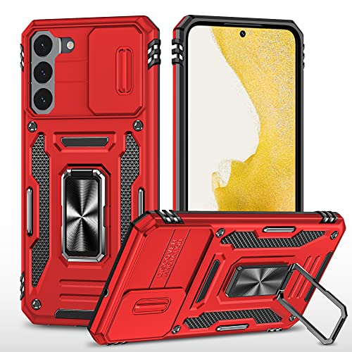 DAWEIXEAU für Galaxy S22 Hülle,Kameraschutz Handyhülle Drop Resistance Handys Schutzhülle für Samsung Galaxy S22 (6.1") (Rot) von DAWEIXEAU