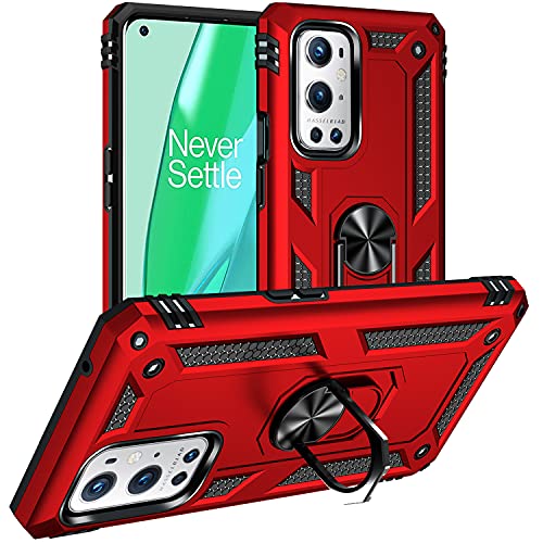 DAWEIXEAU für OnePlus 9 Pro Hülle,Handyhülle Hybrid Harte Rüstung Drop Resistance Handys Schutzhülle für OnePlus 9 Pro Hülle (Rot) von DAWEIXEAU