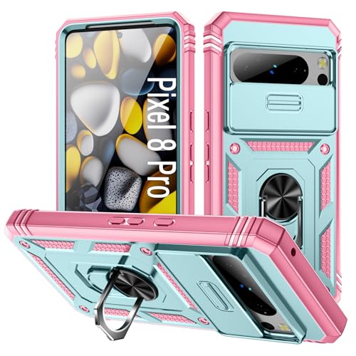 DAWEIXEAU für Pixel 8 Pro Hülle,Kameraschutz Handyhülle Drop Resistance Handys Schutzhülle für Google Pixel 8 Pro 5G Rosa Grün DAWEIXEAU für Pixel 8 Pro Hülle,Kameraschutz Handyhülle Drop Resistance Handys Schutzhülle für Google Pixel 8 Pro 5G Rosa Grün von DAWEIXEAU