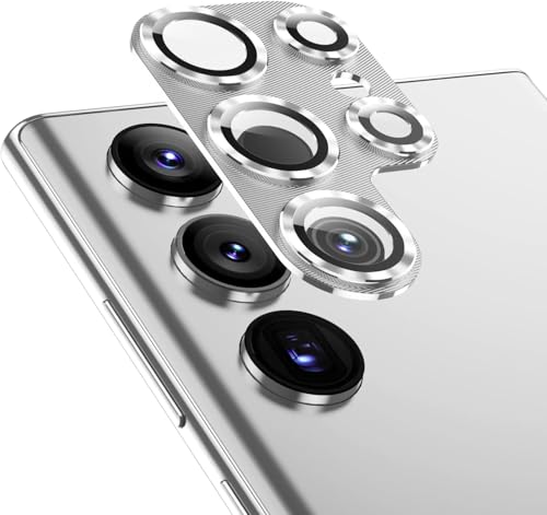 DAWEIXEAU für Samsung Galaxy S24 Ultra Kameraschutz 2 Stück,9H Härte Gehärtetes Glas,Einteiliges Design Aluminiumlegierung Linsenschutz,HD Anti-Kratzer Kamera Schutzfolie Silber DAWEIXEAU für Samsung Galaxy S24 Ultra Kameraschutz 2 Stück,9H Härte Gehärtetes Glas,Einteiliges Design Aluminiumlegierung Linsenschutz,HD Anti-Kratzer Kamera Schutzfolie Silber von DAWEIXEAU