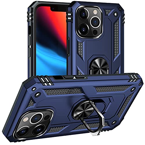 DAWEIXEAU für iPhone 13 Pro Hülle,Handyhülle Hybrid Harte Rüstung Drop Resistance Handys Schutzhülle für iPhone 13 Pro Hülle (Dunkelblau) von DAWEIXEAU