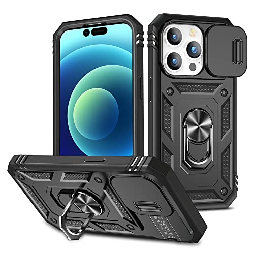 DAWEIXEAU für iPhone 14 Pro Max Hülle,Kameraschutz Handyhülle Drop Resistance Handys Schutzhülle für iPhone 14 Pro Max 6.7" (Schwarz) von DAWEIXEAU