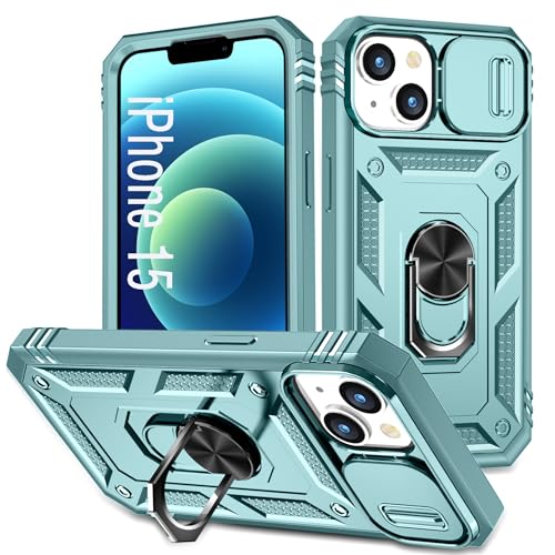 DAWEIXEAU für iPhone 15 Hülle,Kameraschutz Handyhülle Drop Resistance Handys Schutzhülle für iPhone 15 6.1" (Grün) von DAWEIXEAU
