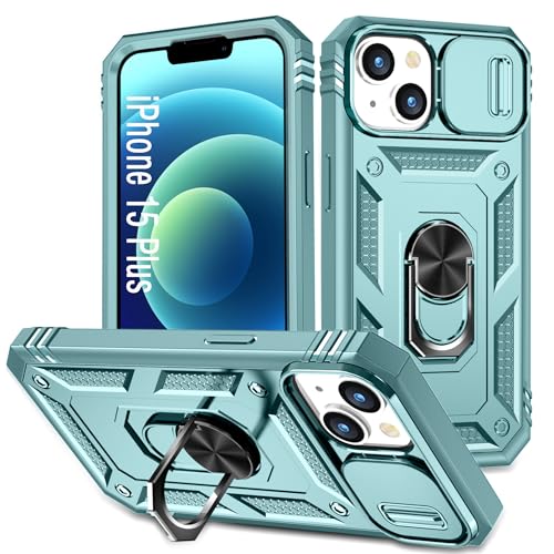 DAWEIXEAU für iPhone 15 Plus Hülle,Kameraschutz Handyhülle Drop Resistance Handys Schutzhülle für iPhone 15 Plus 6.7" (Grün) von DAWEIXEAU