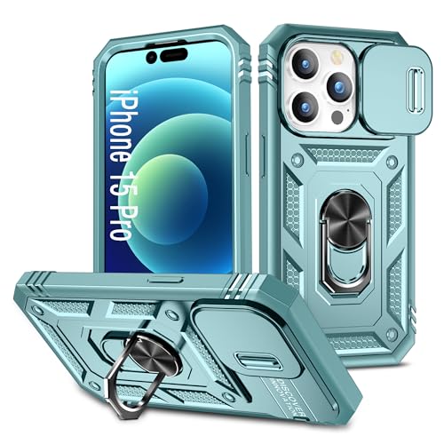 DAWEIXEAU für iPhone 15 Pro Hülle,Kameraschutz Handyhülle Drop Resistance Handys Schutzhülle für iPhone 15 Pro 6.1" (Grün) von DAWEIXEAU