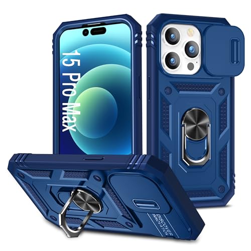 DAWEIXEAU für iPhone 15 Pro Max Hülle,Kameraschutz Handyhülle Drop Resistance Handys Schutzhülle für iPhone 15 Pro Max 6.7" (Dunkelblau) von DAWEIXEAU