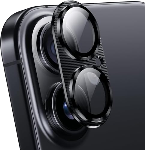 DAWEIXEAU für iPhone 16/iPhone 16 Plus Kameraschutz 2 Stück,9H Härte Gehärtetes Glas,Einteiliges Design Aluminiumlegierung Linsenschutz,HD Anti-Kratzer Kamera Schutzfolie Schwarz DAWEIXEAU für iPhone 16/iPhone 16 Plus Kameraschutz 2 Stück,9H Härte Gehärtetes Glas,Einteiliges Design Aluminiumlegierung Linsenschutz,HD Anti-Kratzer Kamera Schutzfolie Schwarz von DAWEIXEAU