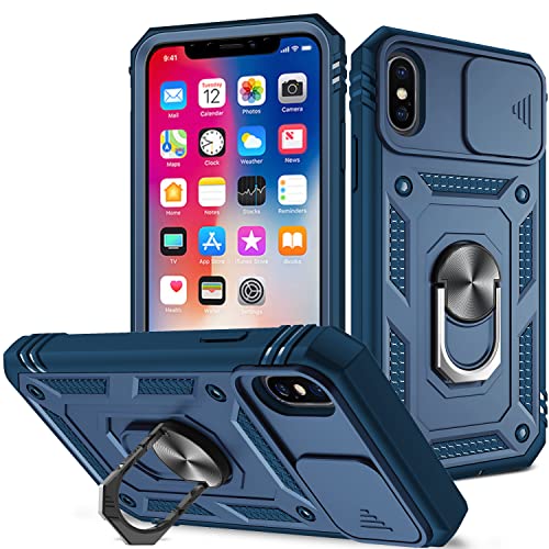 DAWEIXEAU für iPhone X Hülle,iPhone XS Hülle,Kameraschutz Handyhülle Drop Resistance Handys Schutzhülle für iPhone X/XS (5.8") (Blau) von DAWEIXEAU