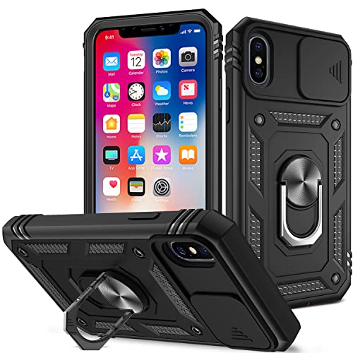 DAWEIXEAU für iPhone X Hülle,iPhone XS Hülle,Kameraschutz Handyhülle Drop Resistance Handys Schutzhülle für iPhone X/XS (5.8") (Schwarz) von DAWEIXEAU