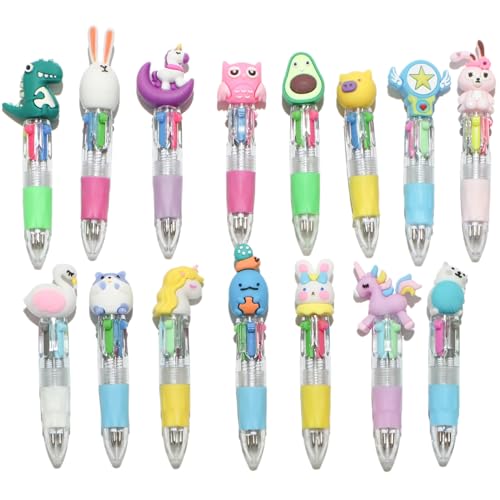 15 Stück mehrfarbige Stifte Set 4 Farben, Kawaii Stifte Kinder Geschenk Party Stifte Geburtstag Kinder von DAWOOWF